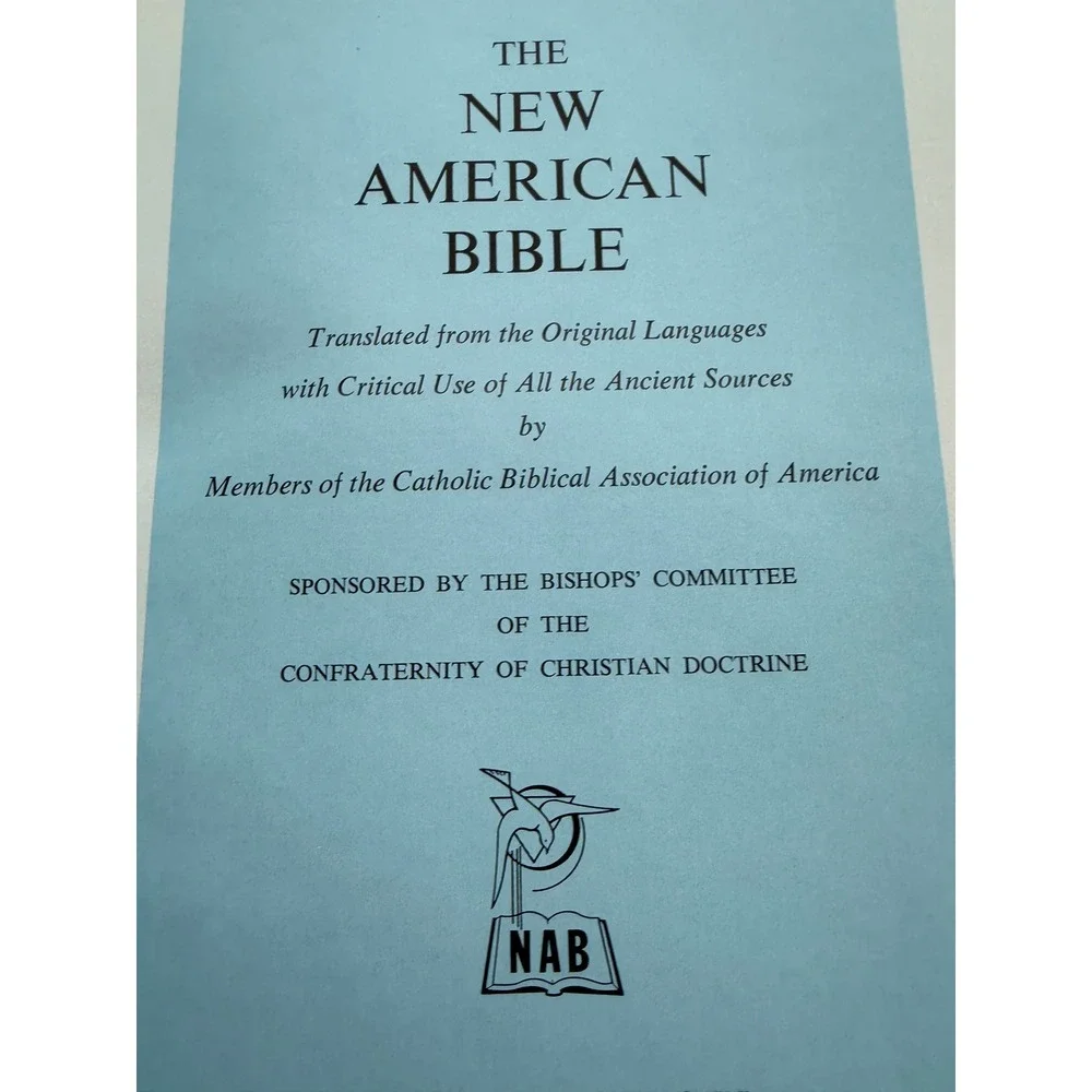 The New American Bible Catholic Edition Last Supper Cream Gold Faux Leather NAB